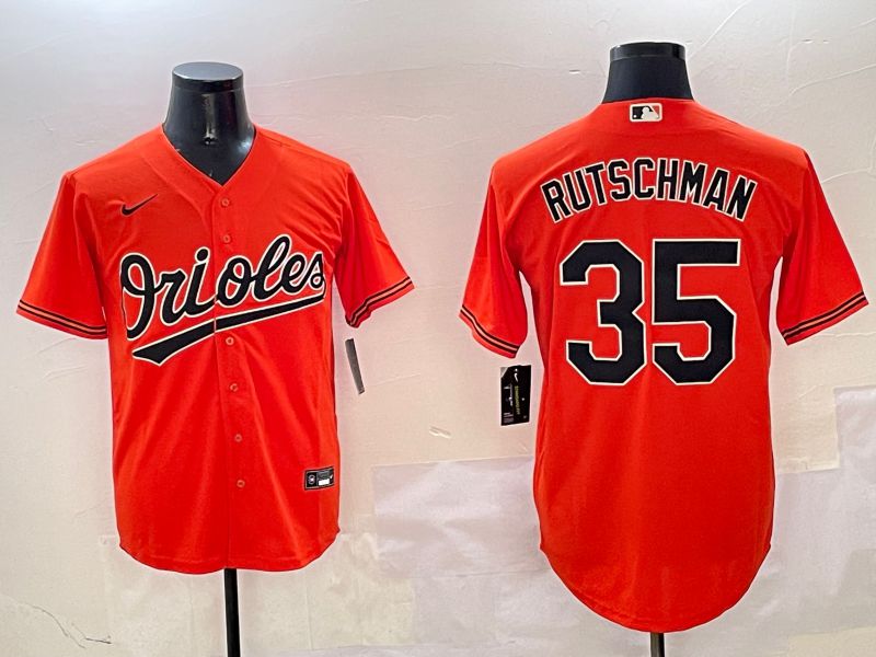 Men Baltimore Orioles #35 Rutschman Orange Game 2025 Nike MLB Jersey style 4->baltimore orioles->MLB Jersey